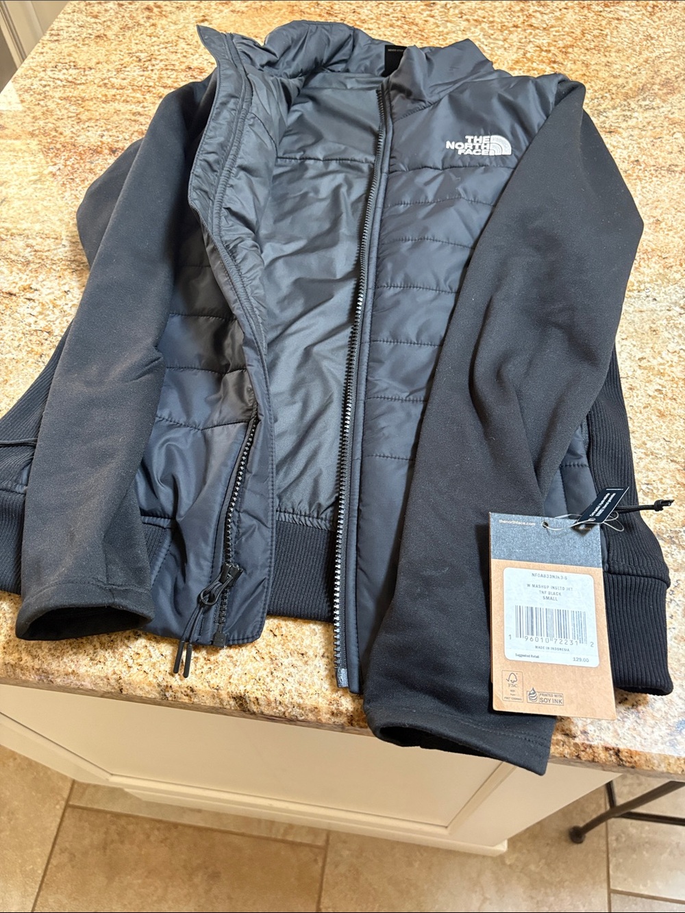 The North Face Black Quilted Hybrid Jacket